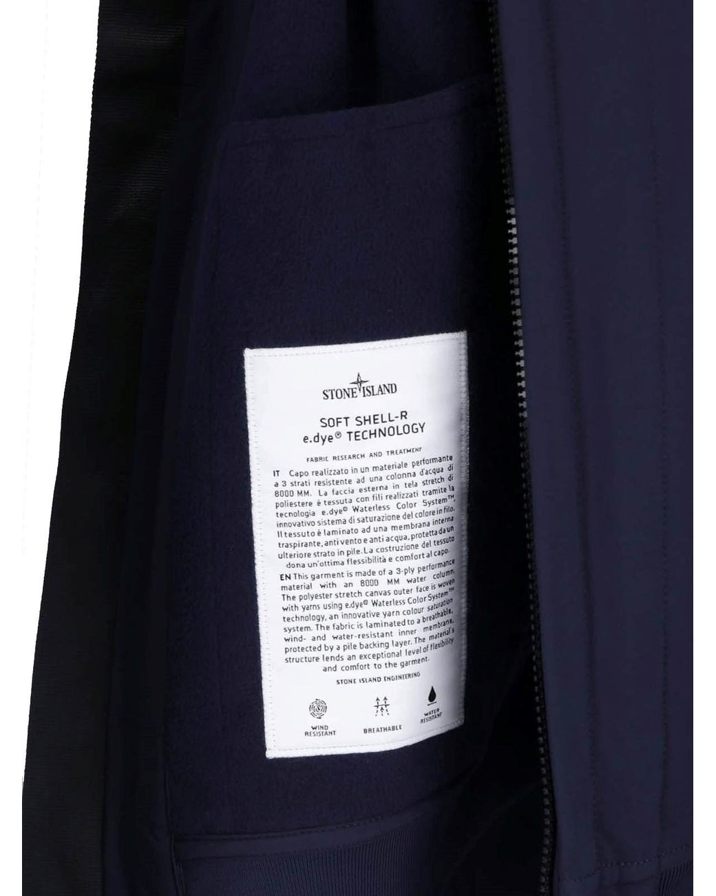 Stone Island Blue Hooded Jacket for men