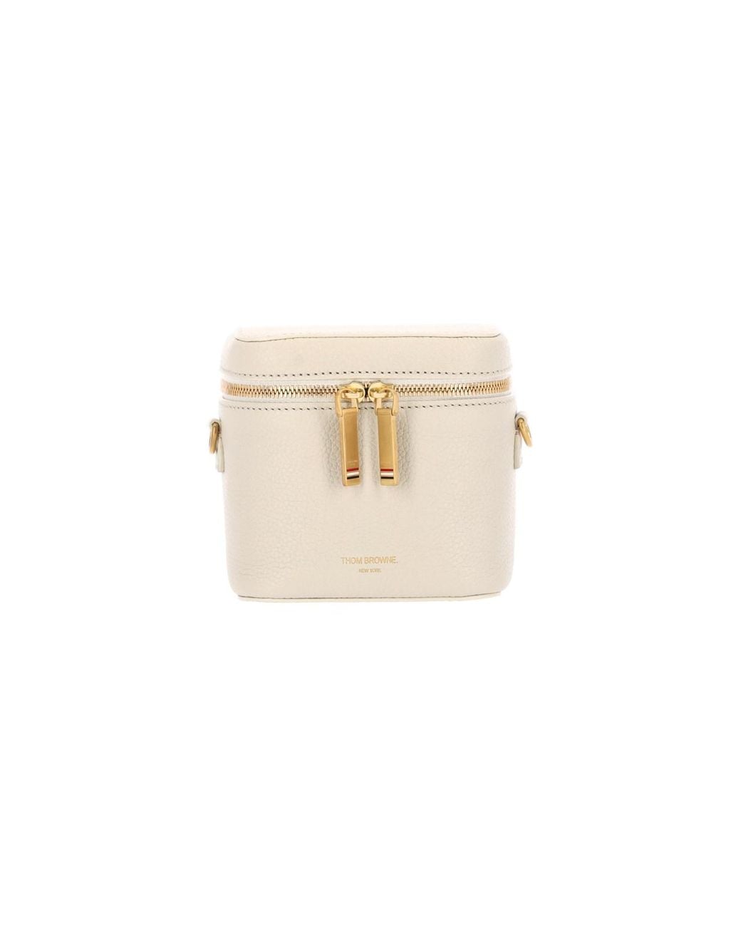 Thom Browne White Leather Pouch