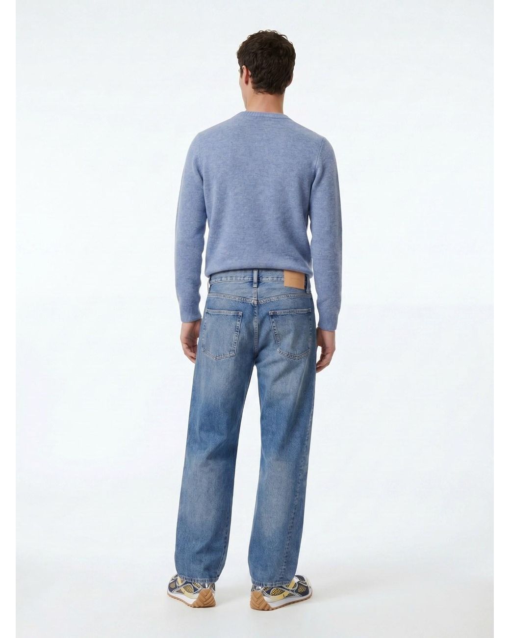 sunflower Blue Wide Jeans for men