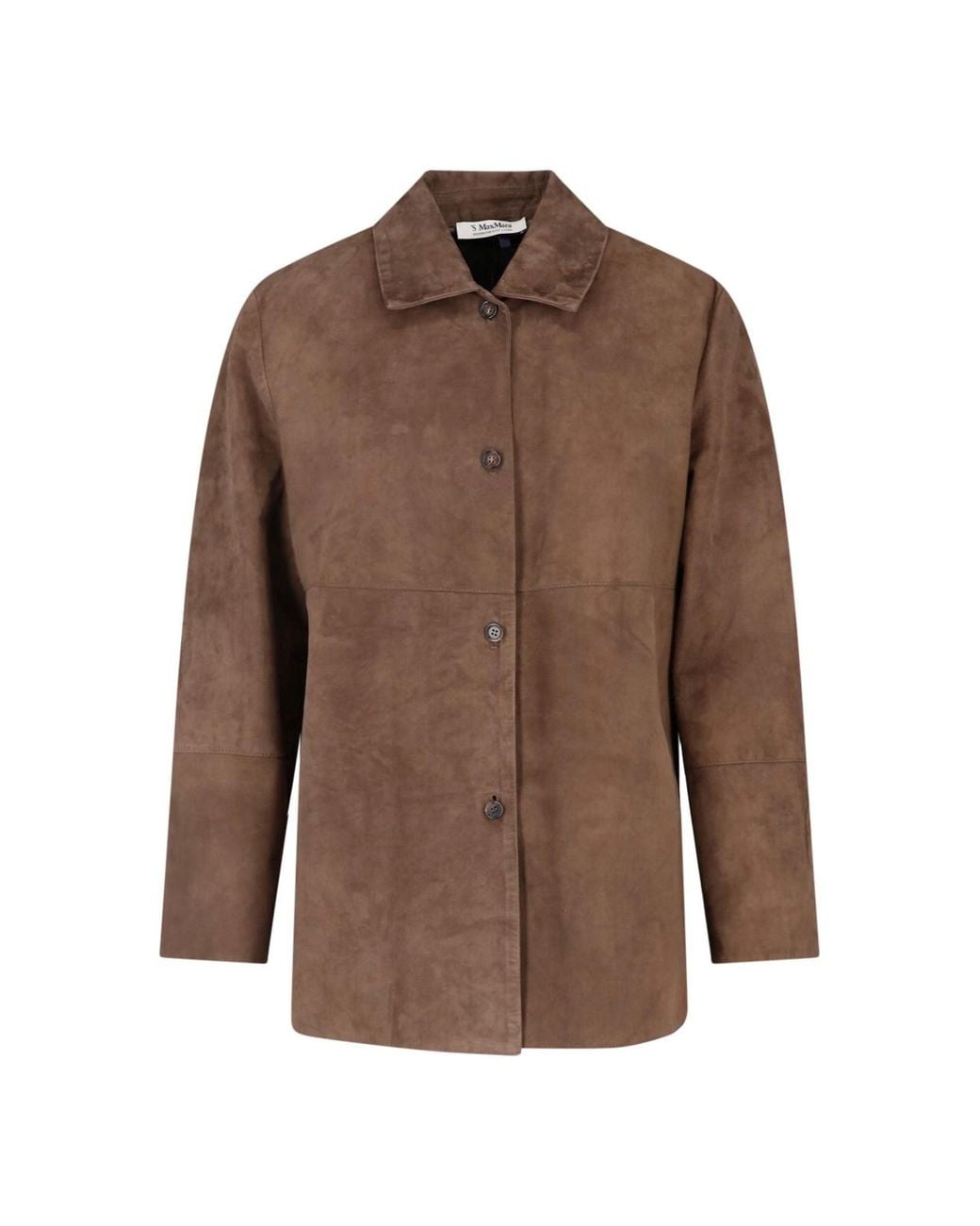 Max Mara Brown Suede Shirt Jacket