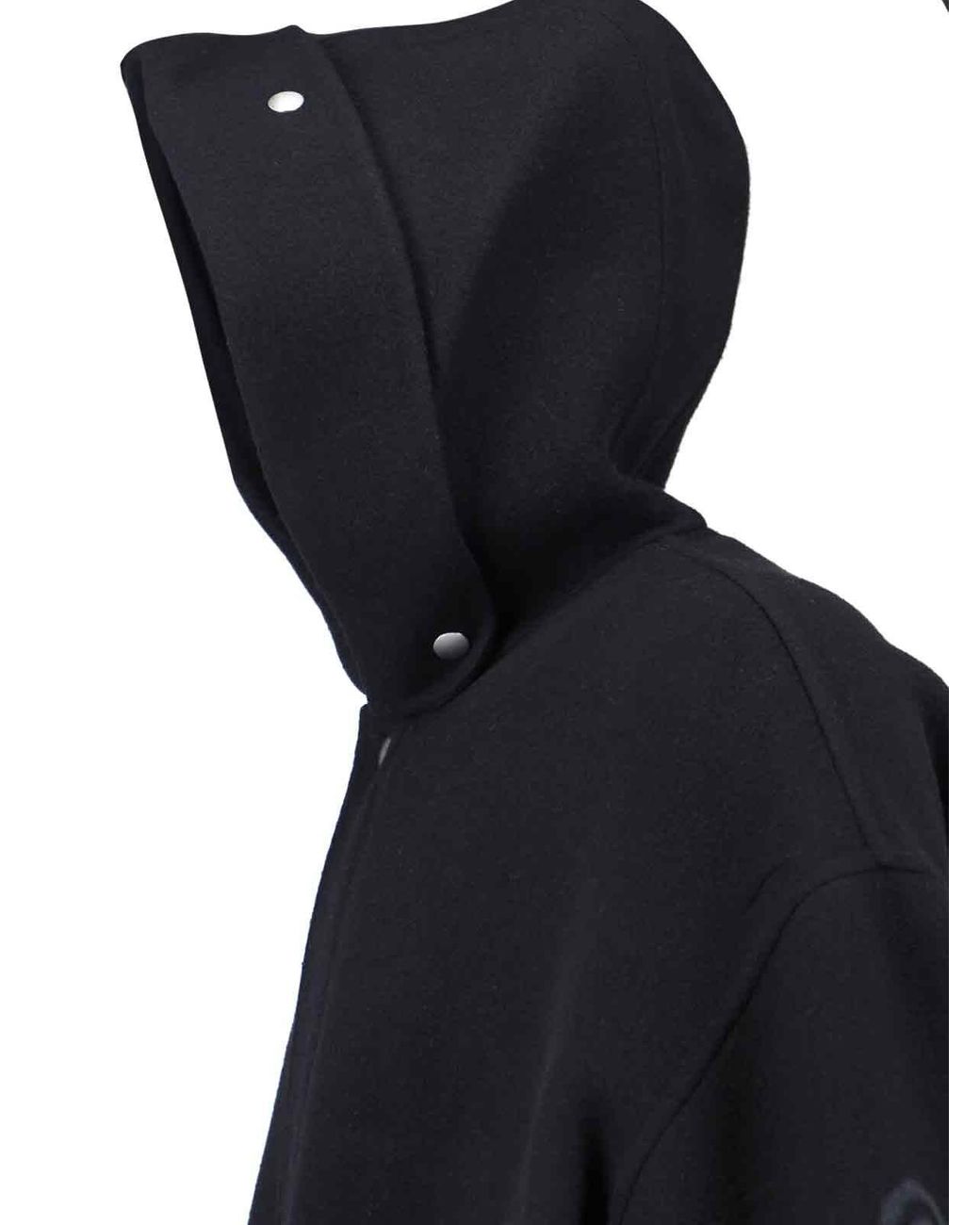 Jil Sander Blue Virgin Wool Coat With Logo Detail for men
