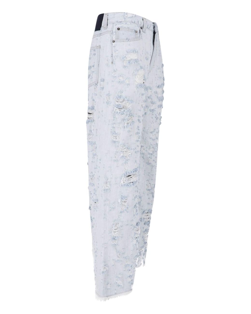 Haikure Gray Wide Destroyed Jeans "Winny"