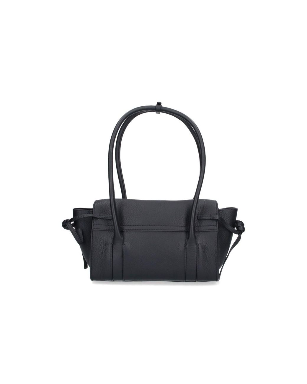 Mulberry Black Structured Top Handle Tote Bag