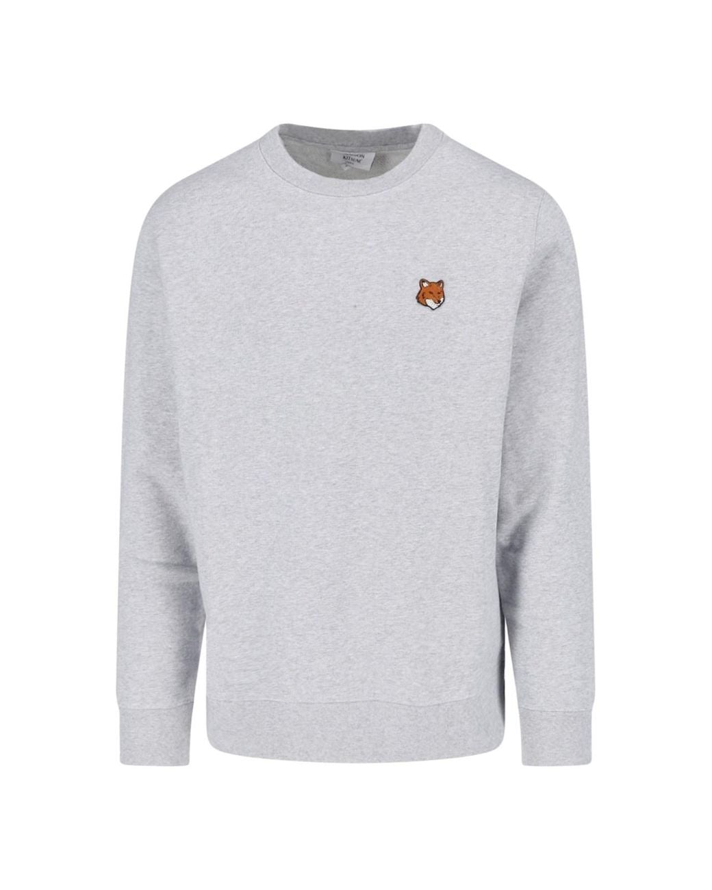 Maison Kitsuné Gray Sweatshirt "Fox Head" for men