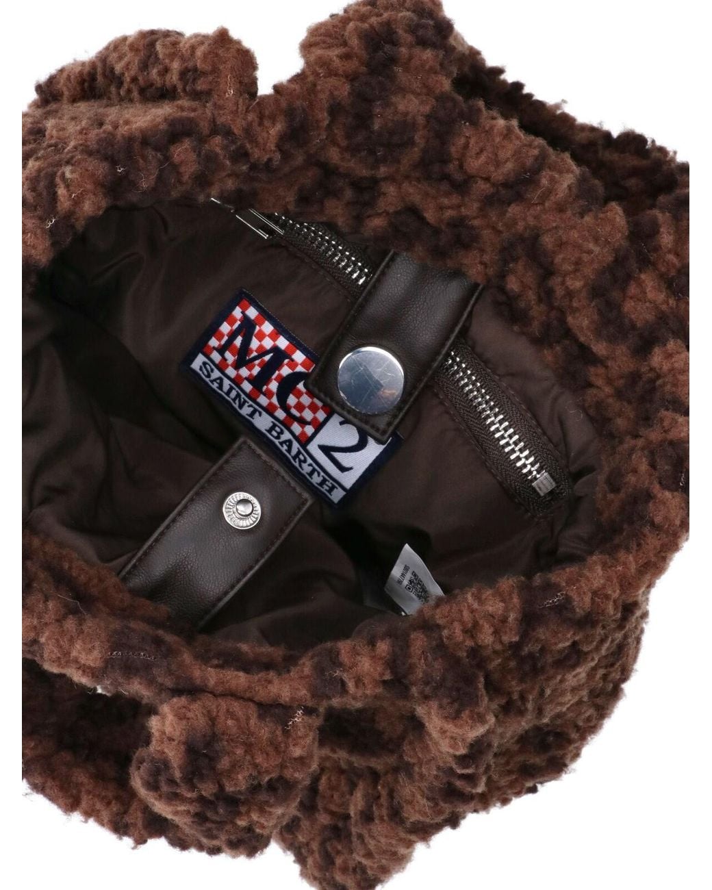 Mc2 Saint Barth Brown Tote Bag “Colette Soft Fur”