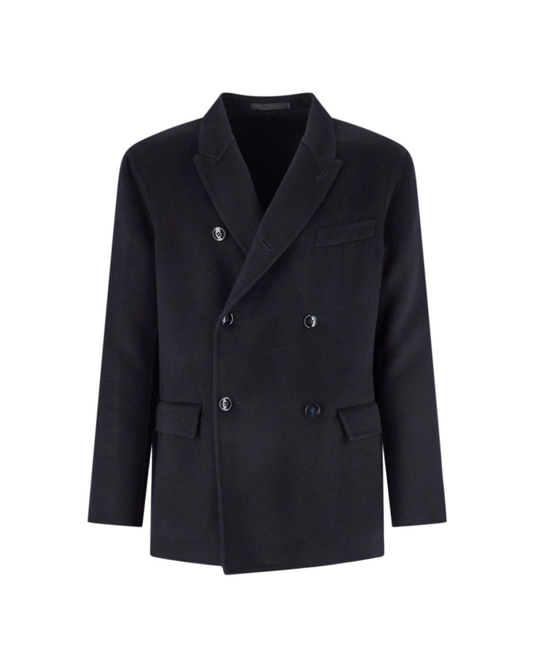 Giorgio Armani Blue Double-Breasted Wool Blend Blazer Jacket for men
