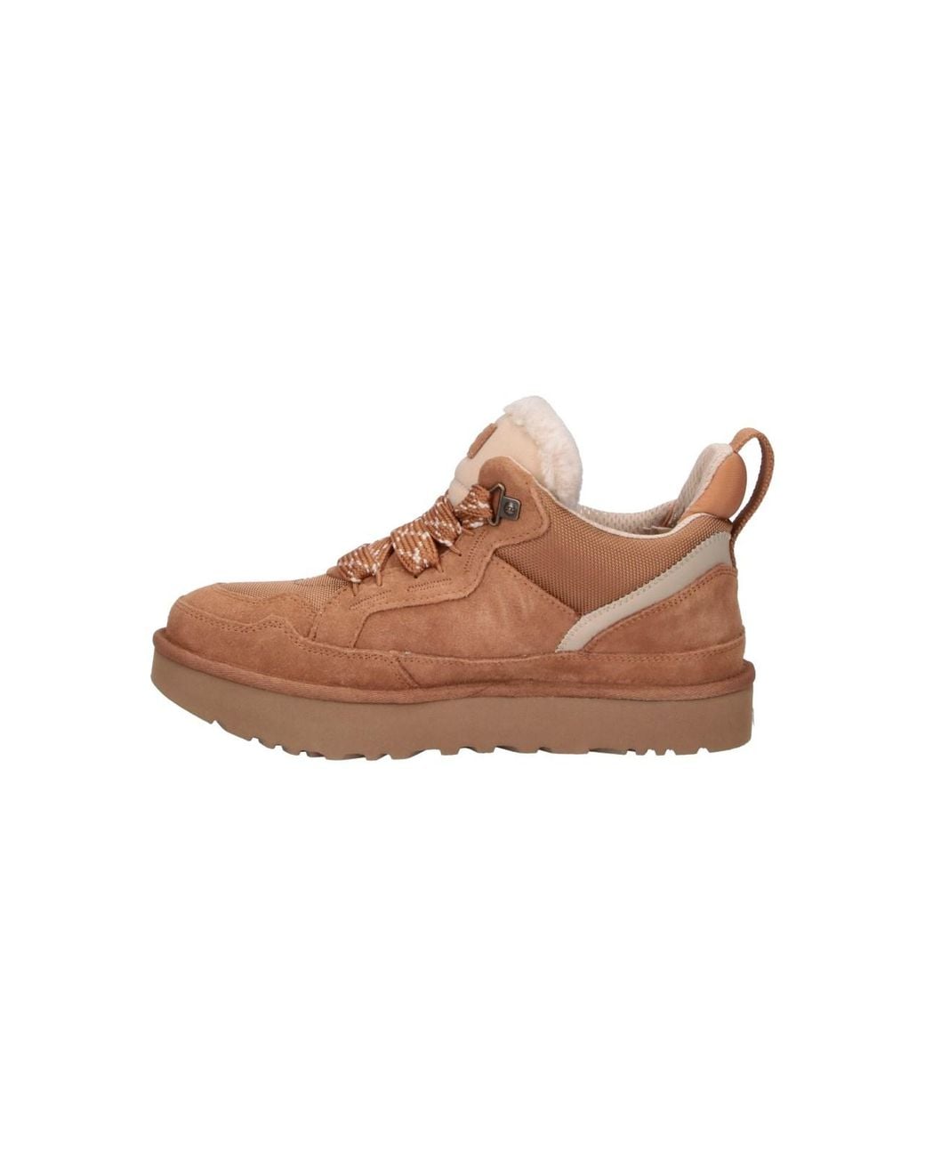 Ugg Brown Low Top Logo Patch Suede & Fabric Sneaker For for men