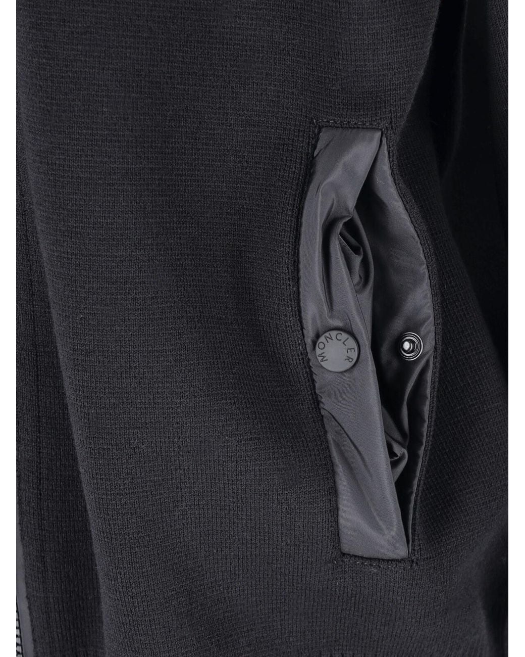 Moncler Blue Zip Logo Cardigan for men