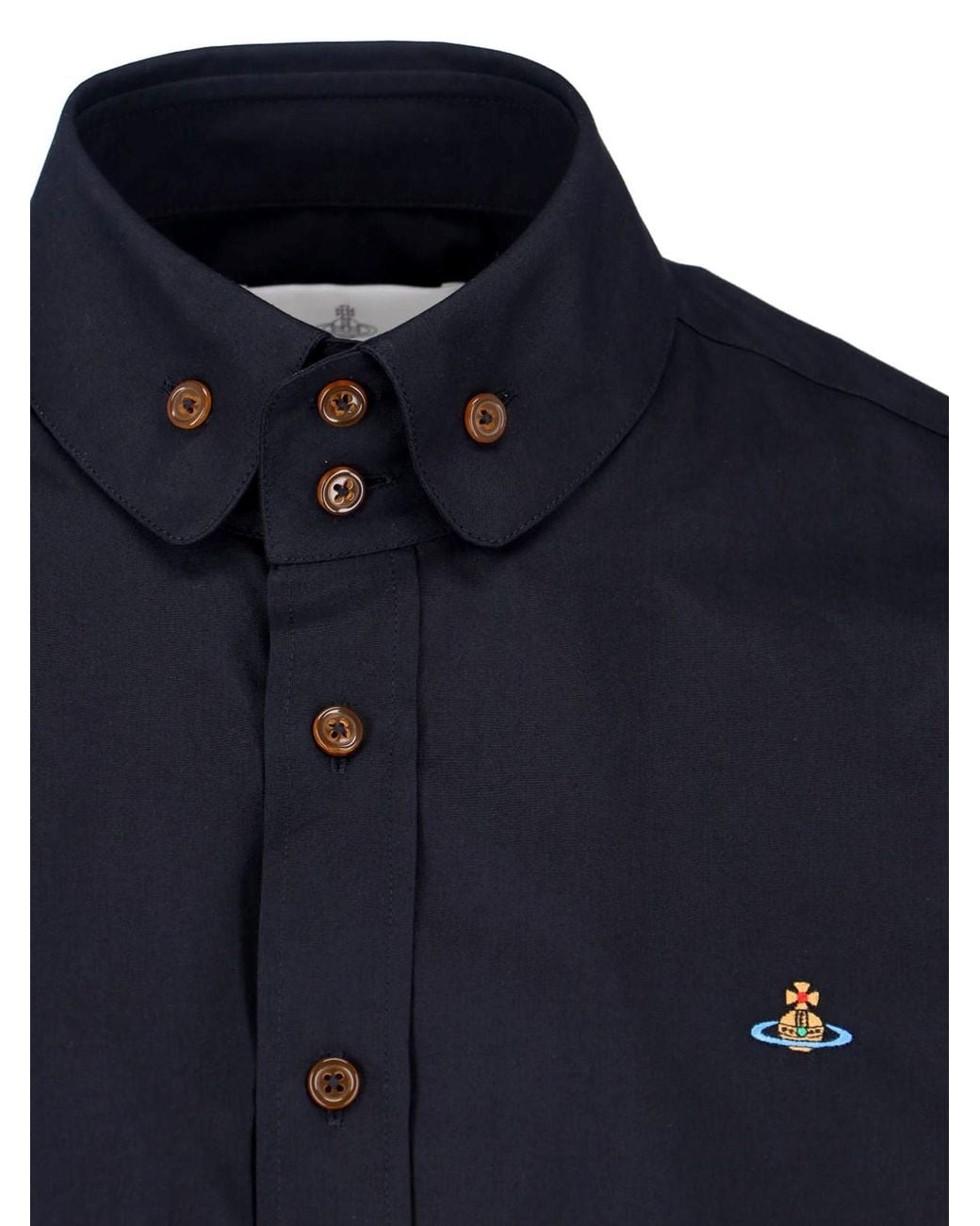 Vivienne Westwood Blue Two Button Krall Cotton Shirt for men