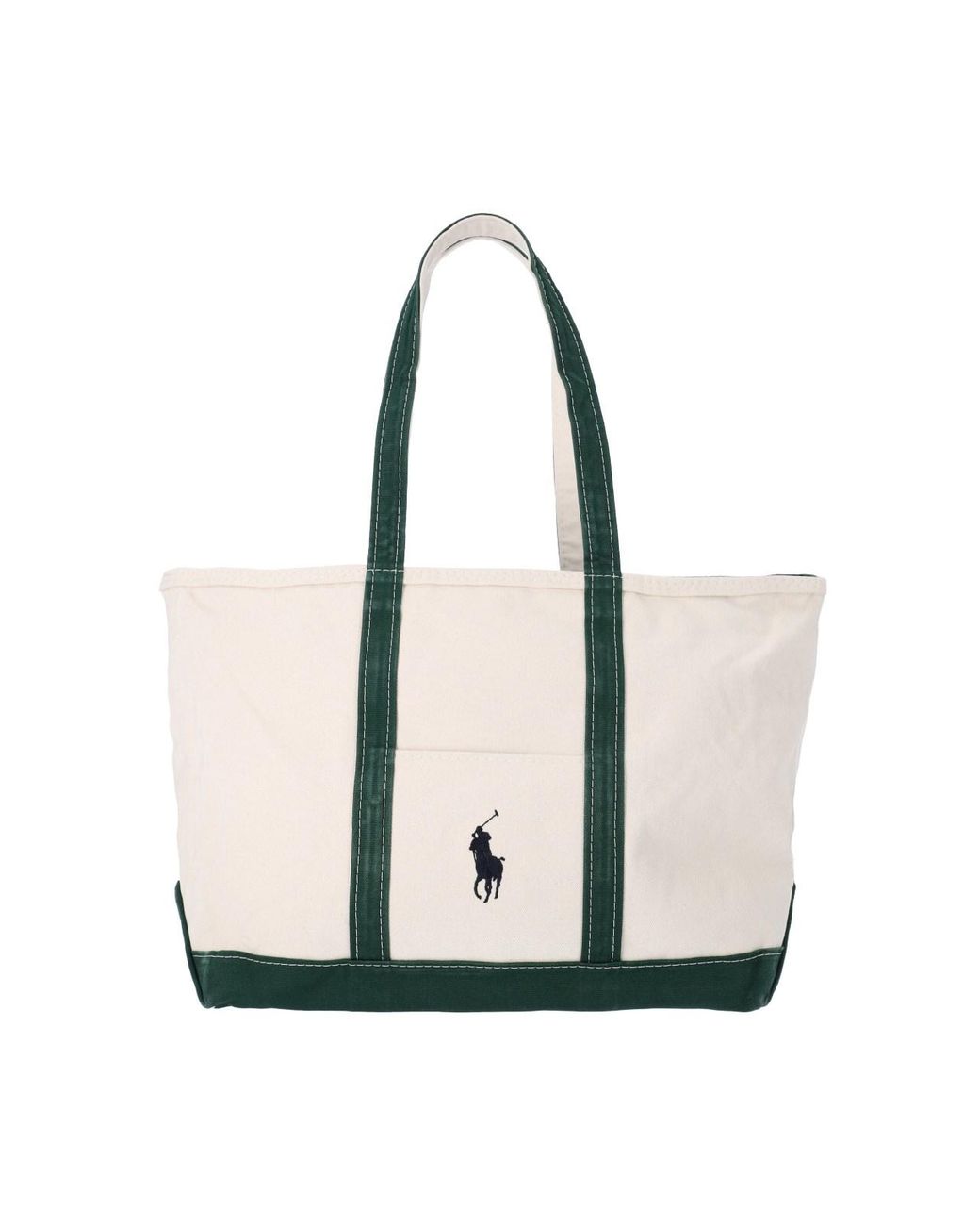 Polo Ralph Lauren White Canvas Tote Bag for men