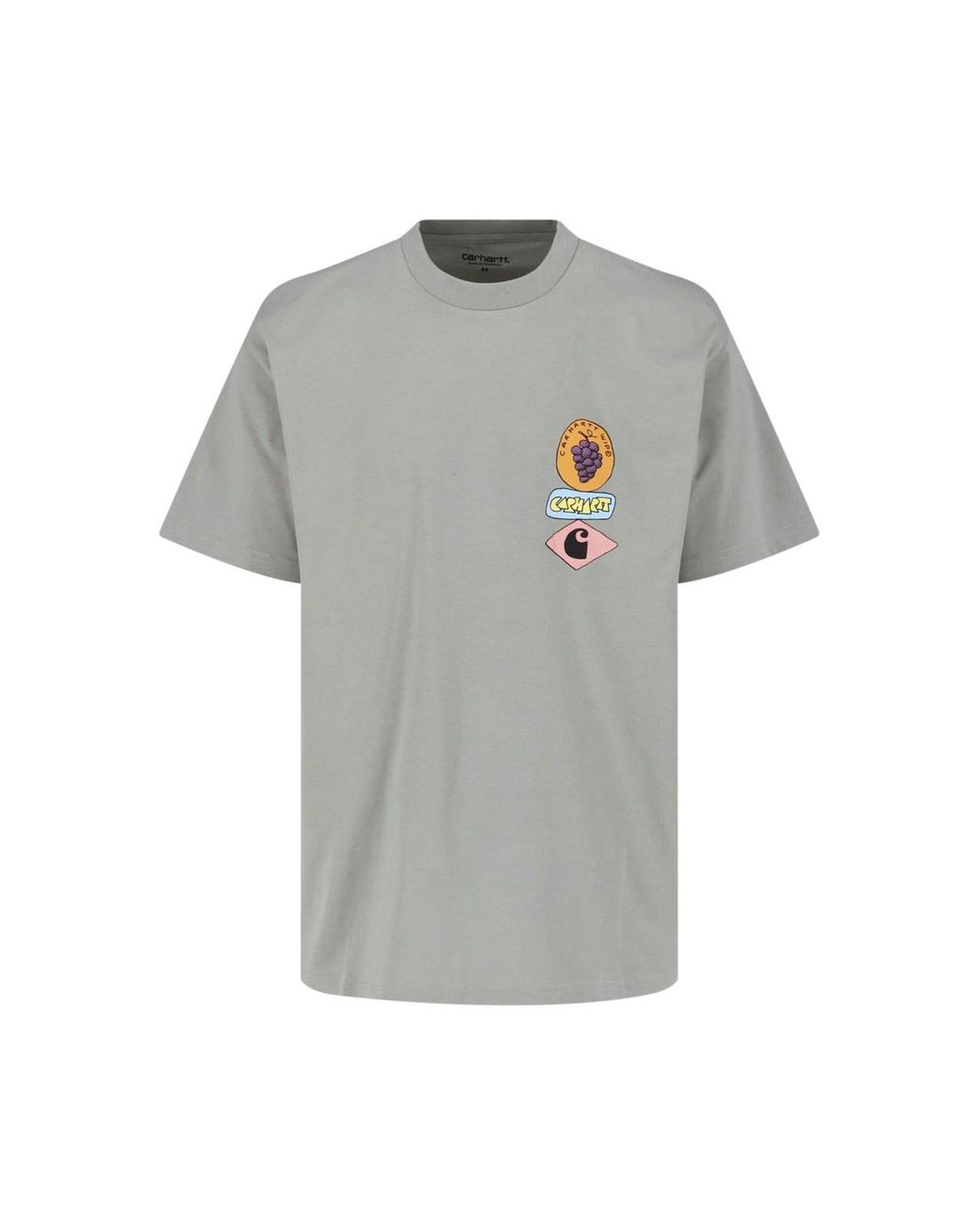 Carhartt Gray T-Shirt "Stacked Grapes" for men