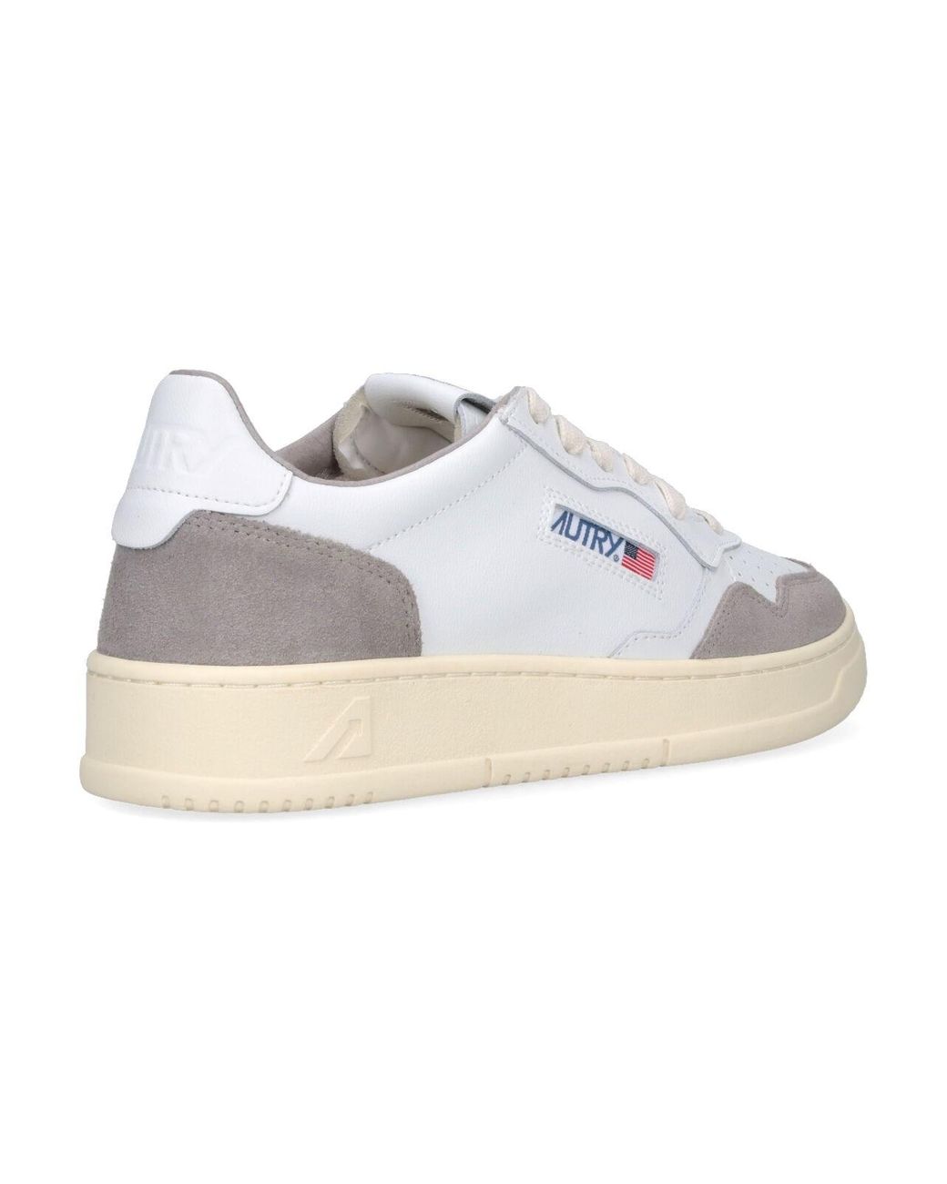 Autry White Medalist Low-Top Sneakers for men