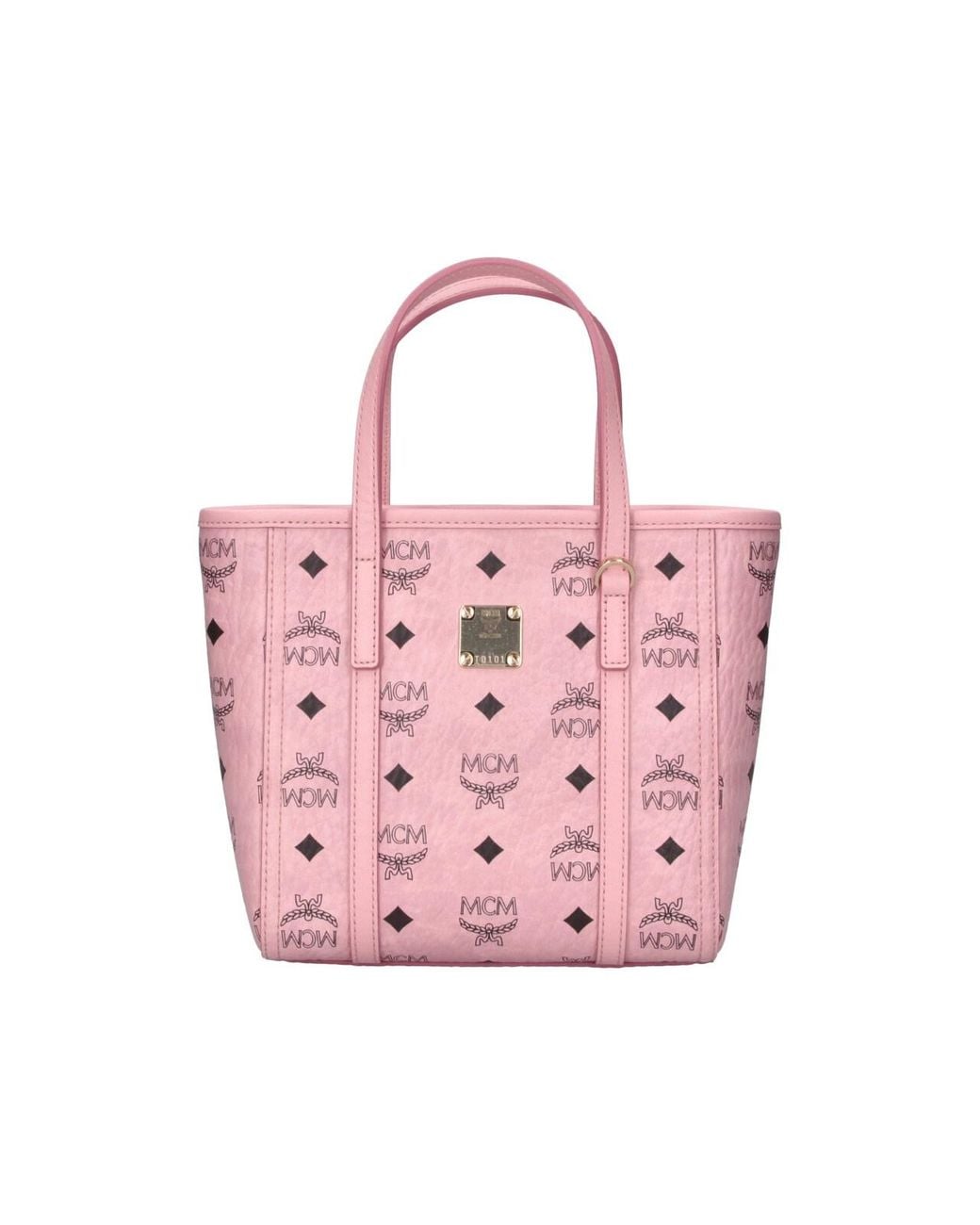 MCM Pink Logo-Print Tote Bag