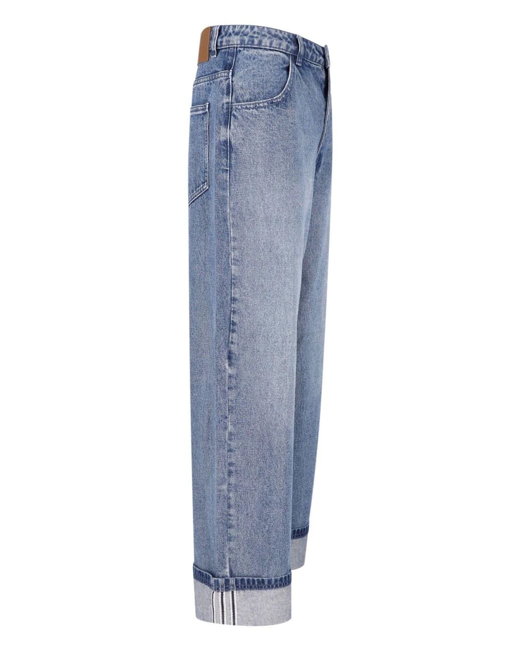 Adidas Blue Wide-Leg Jeans "Adi008" for men
