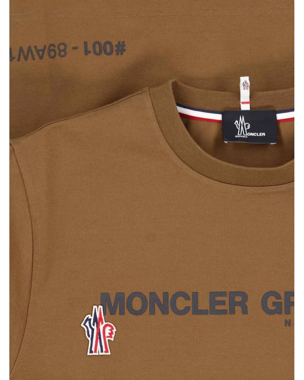 Moncler Brown Logo T-Shirt for men