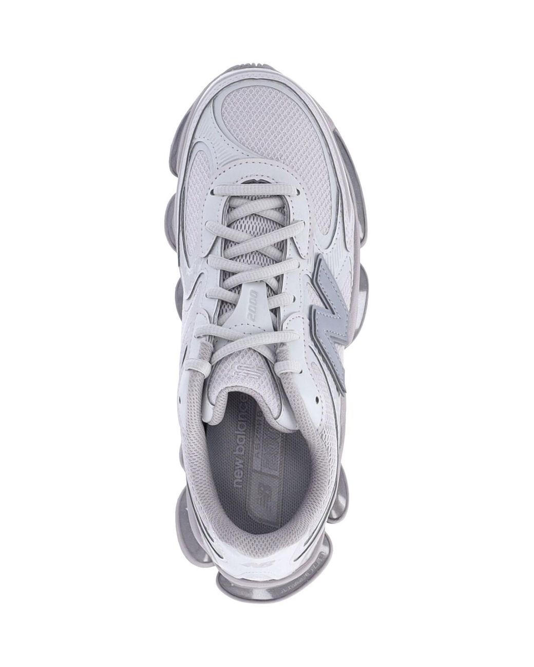 New Balance Gray Running-Inspired Platform Sneakers