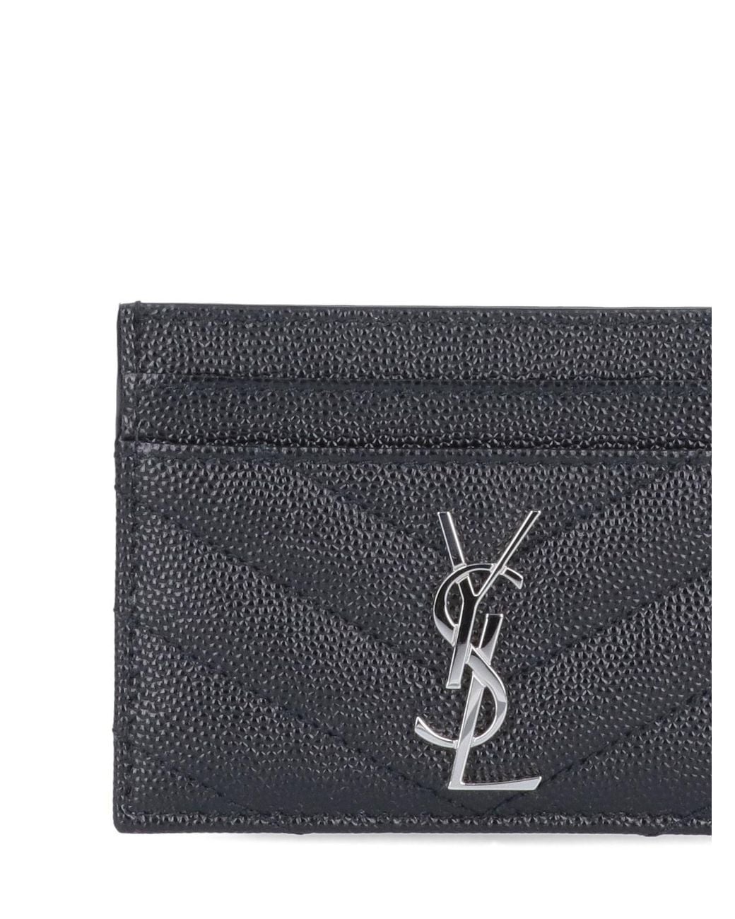 Saint Laurent Black Calf Leather Wallet