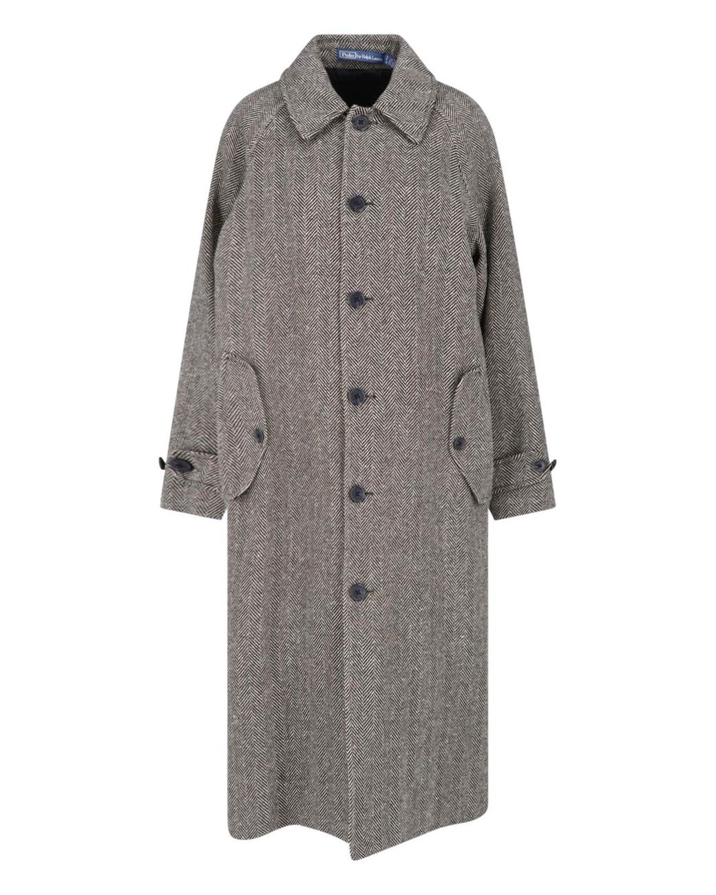 Polo Ralph Lauren Gray Herringbone Long Coat