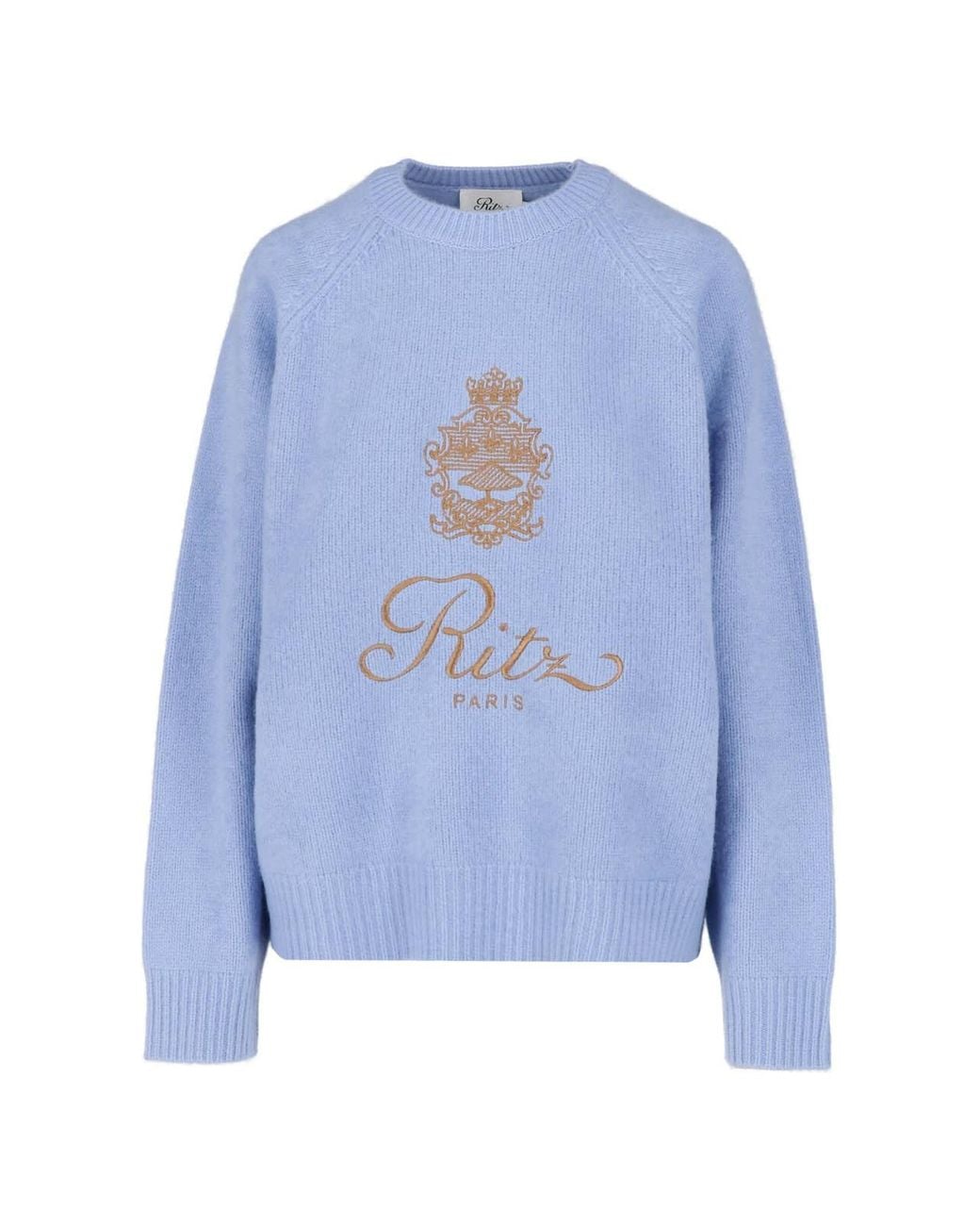 FRAME Blue X Ritz Logo Sweater