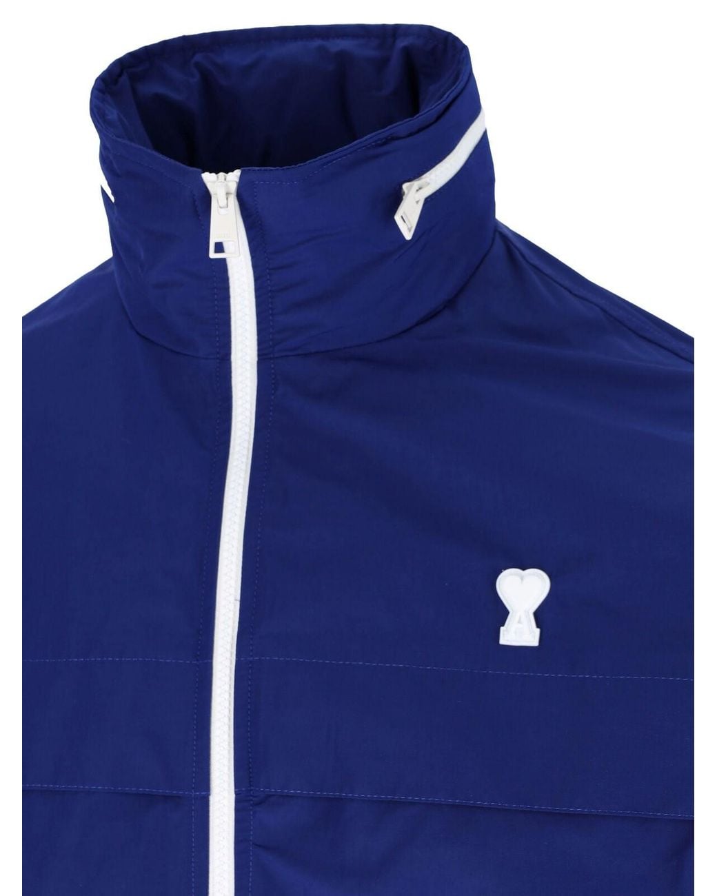 AMI Blue Logo Jacket for men