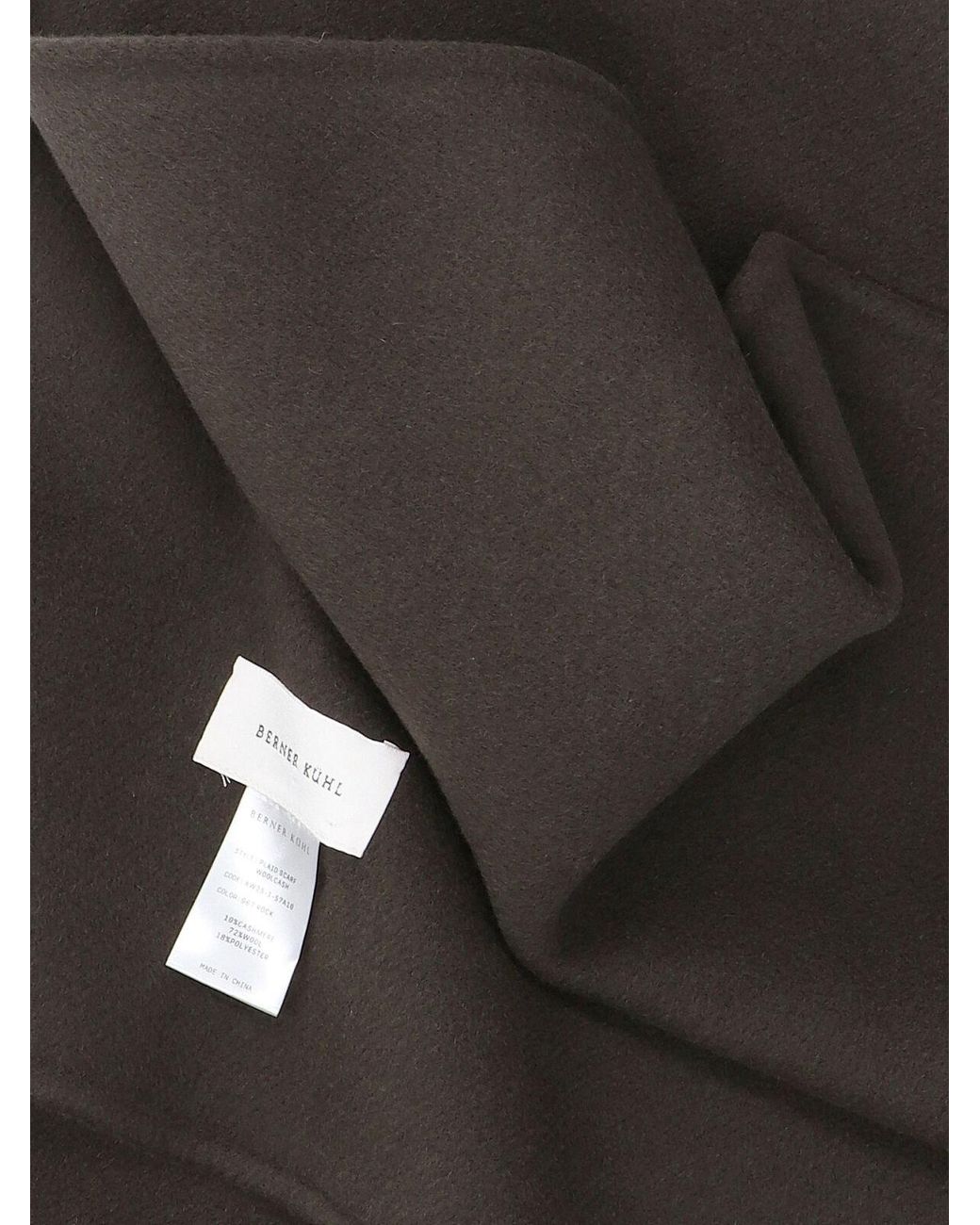 BERNER KUHL Brown Wool And Cashmere Blend Scarf for men