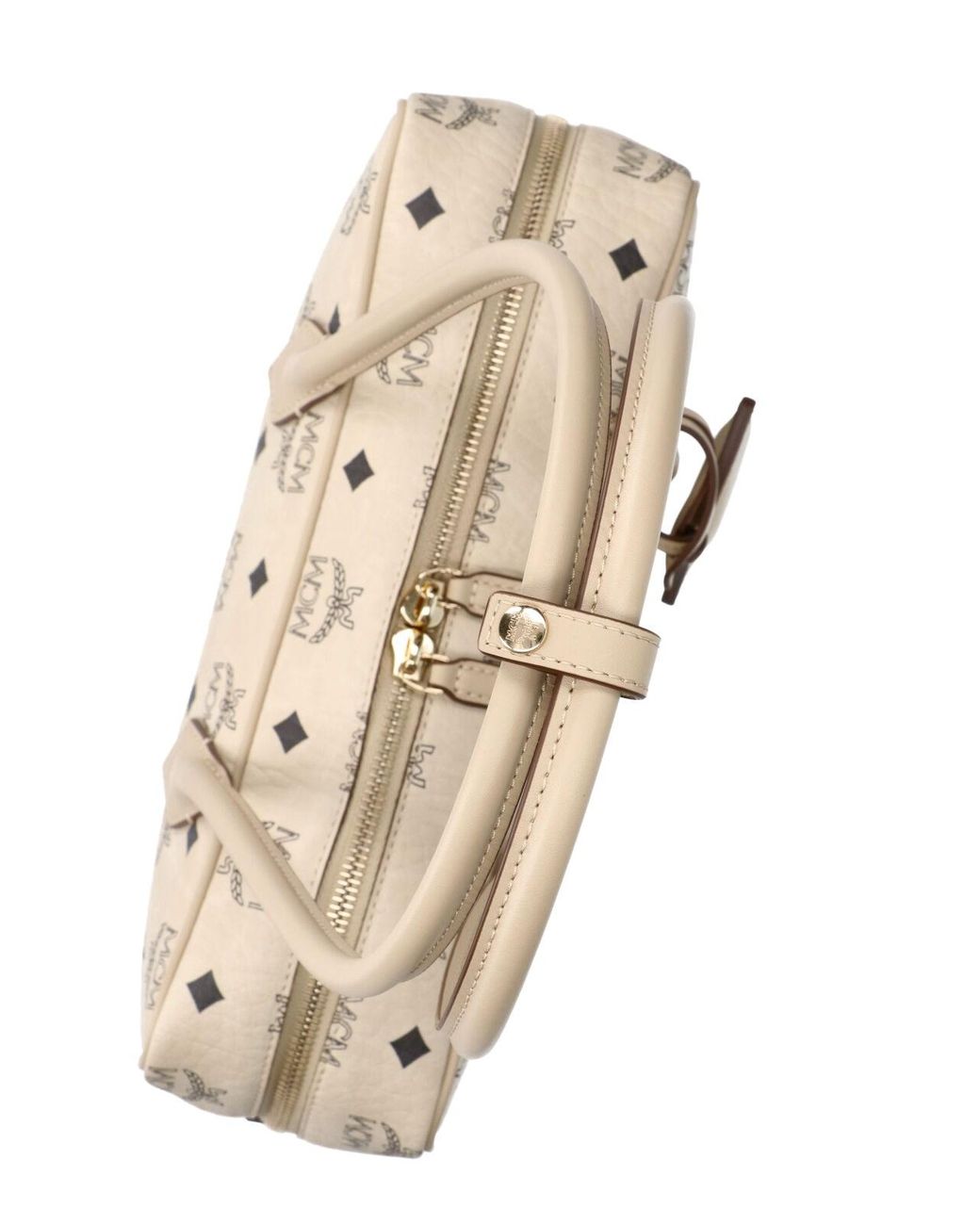 MCM White Monogram Shoulder Bag