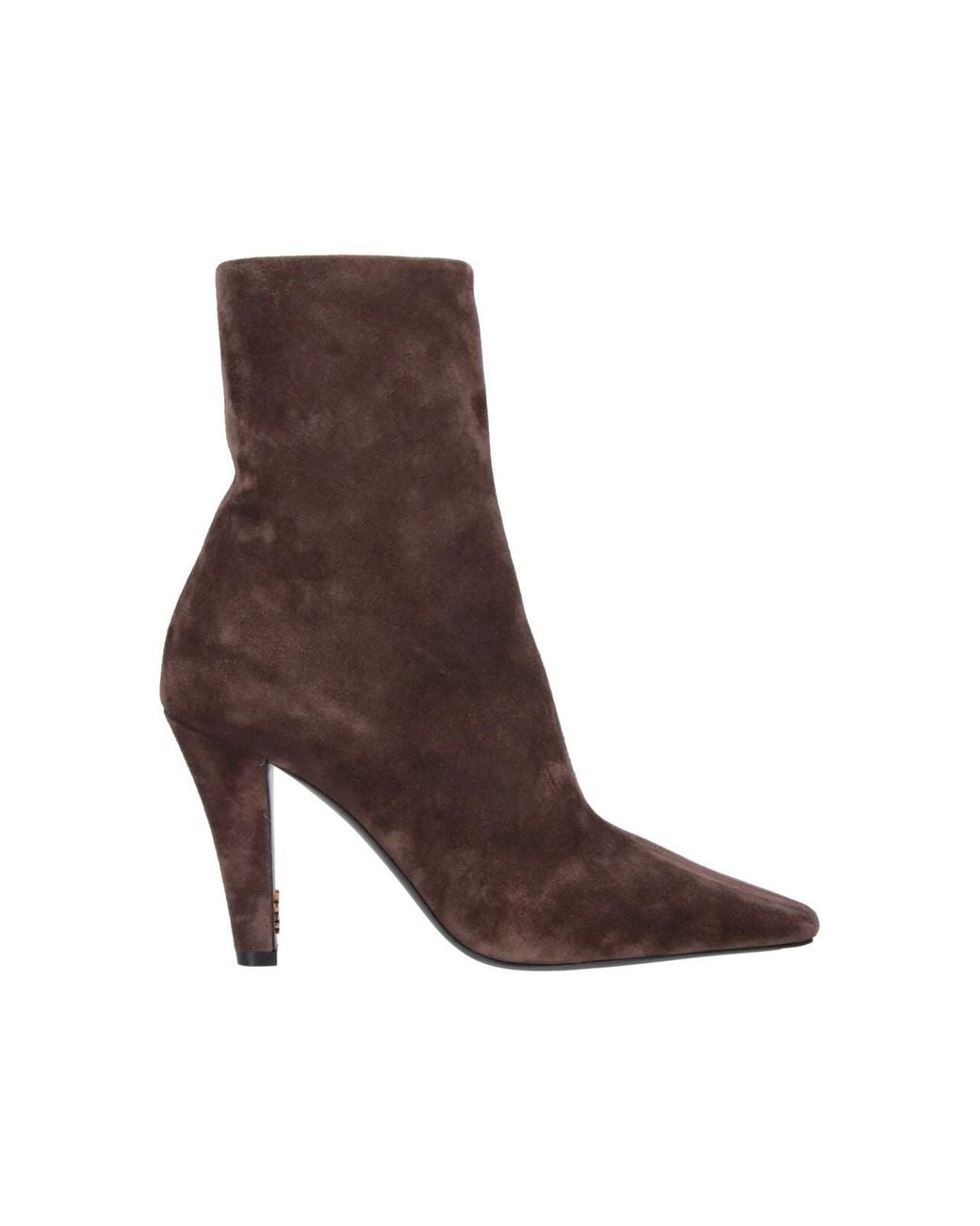 Saint Laurent Brown Ankle Boots "Jill"