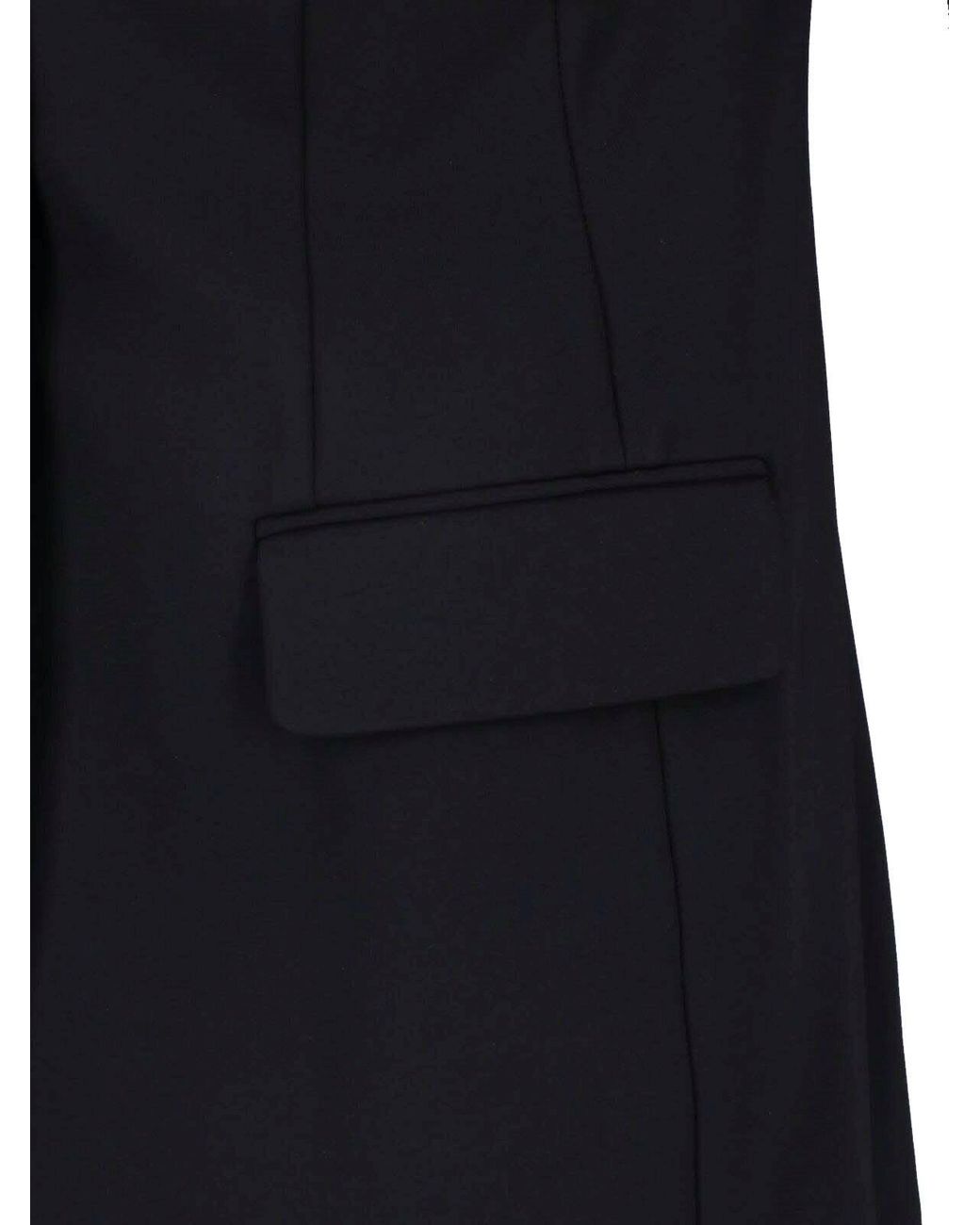 Sportmax Black Single-Breasted Viscose Blazer