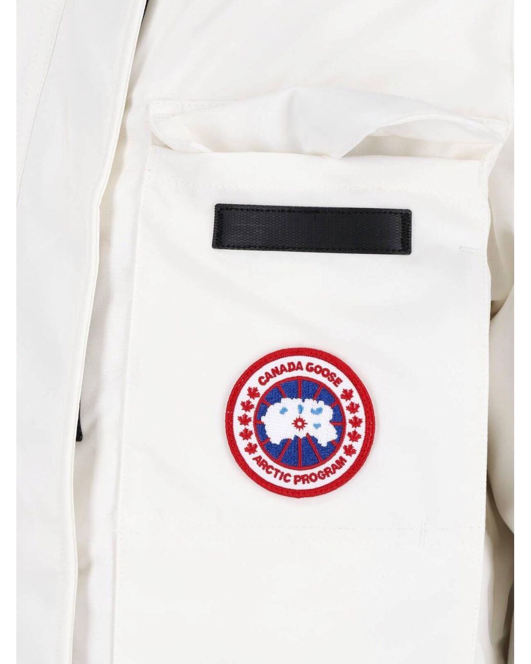 Canada Goose White Hooded Jacket "Expedition"