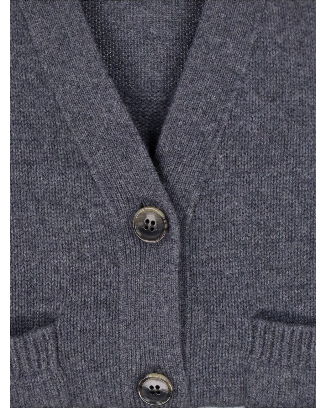 Lisa Yang Blue V-Neck Cardigan 'Danni'