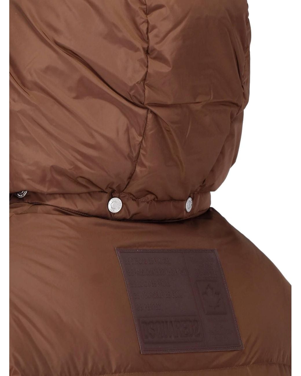 DSquared² Brown Hooded Puffer Jacket for men