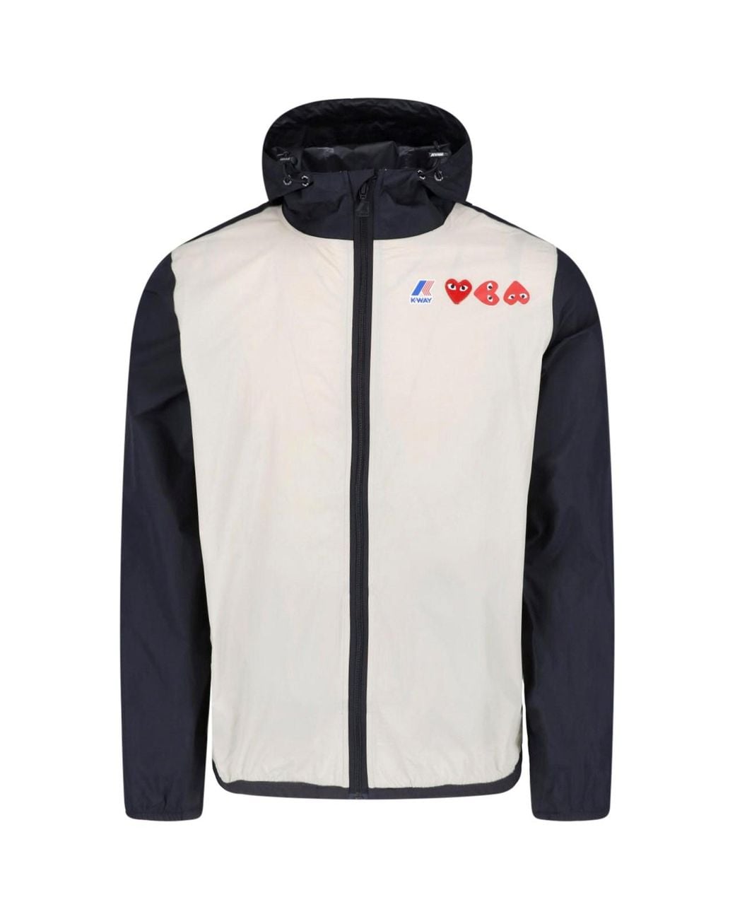 COMME DES GARÇONS PLAY Black Two-Tone Heart Motif Jacket