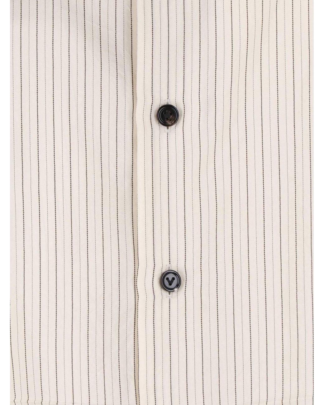 Bottega Veneta White Striped Viscose Shirt
