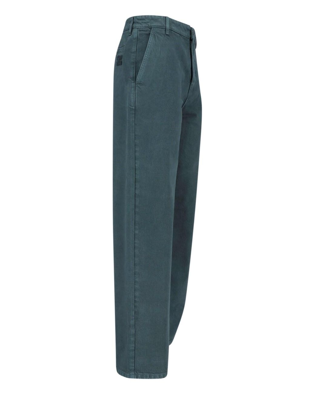 Miu Miu Blue Gabardine Pants