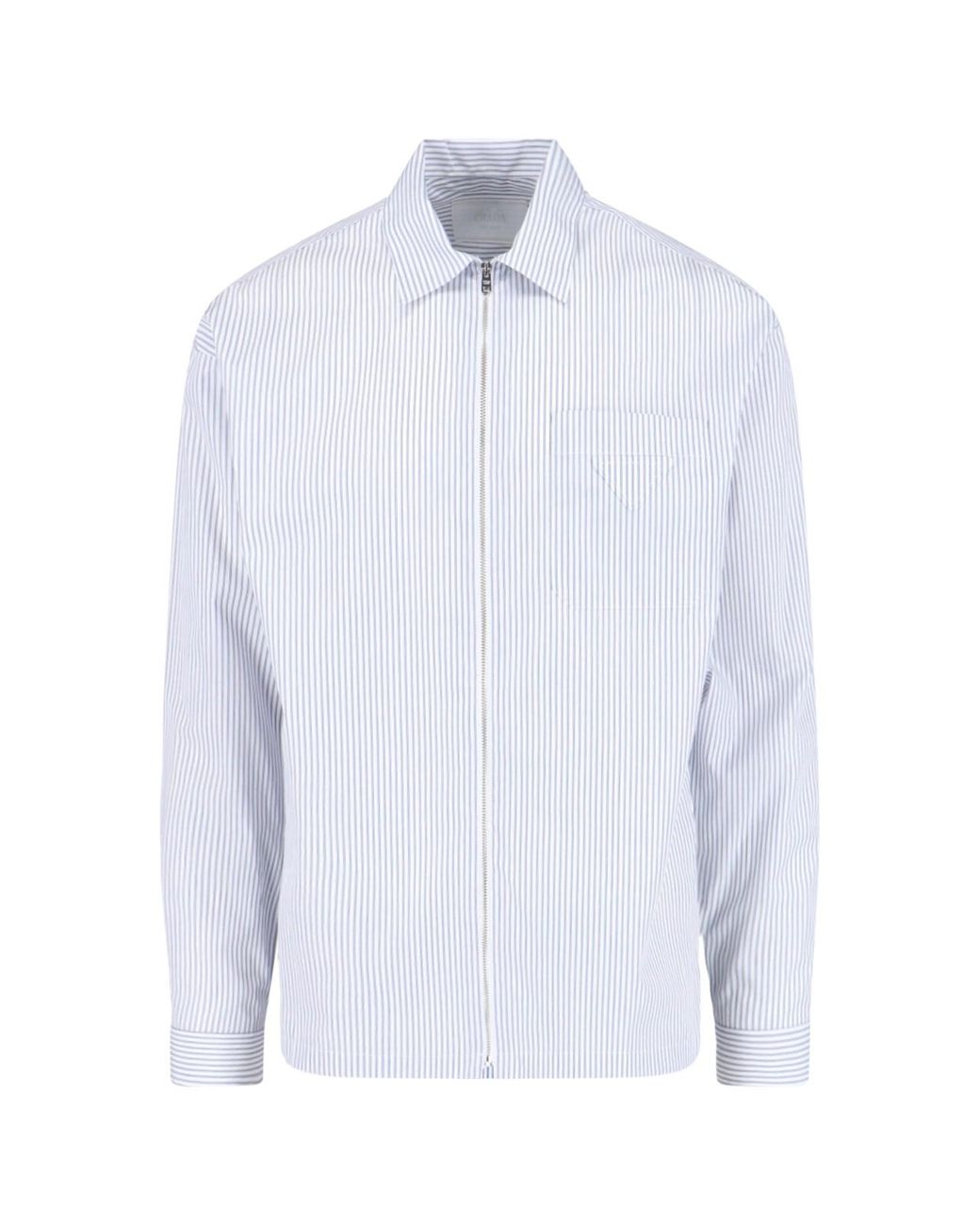 Prada White Zip Shirt for men