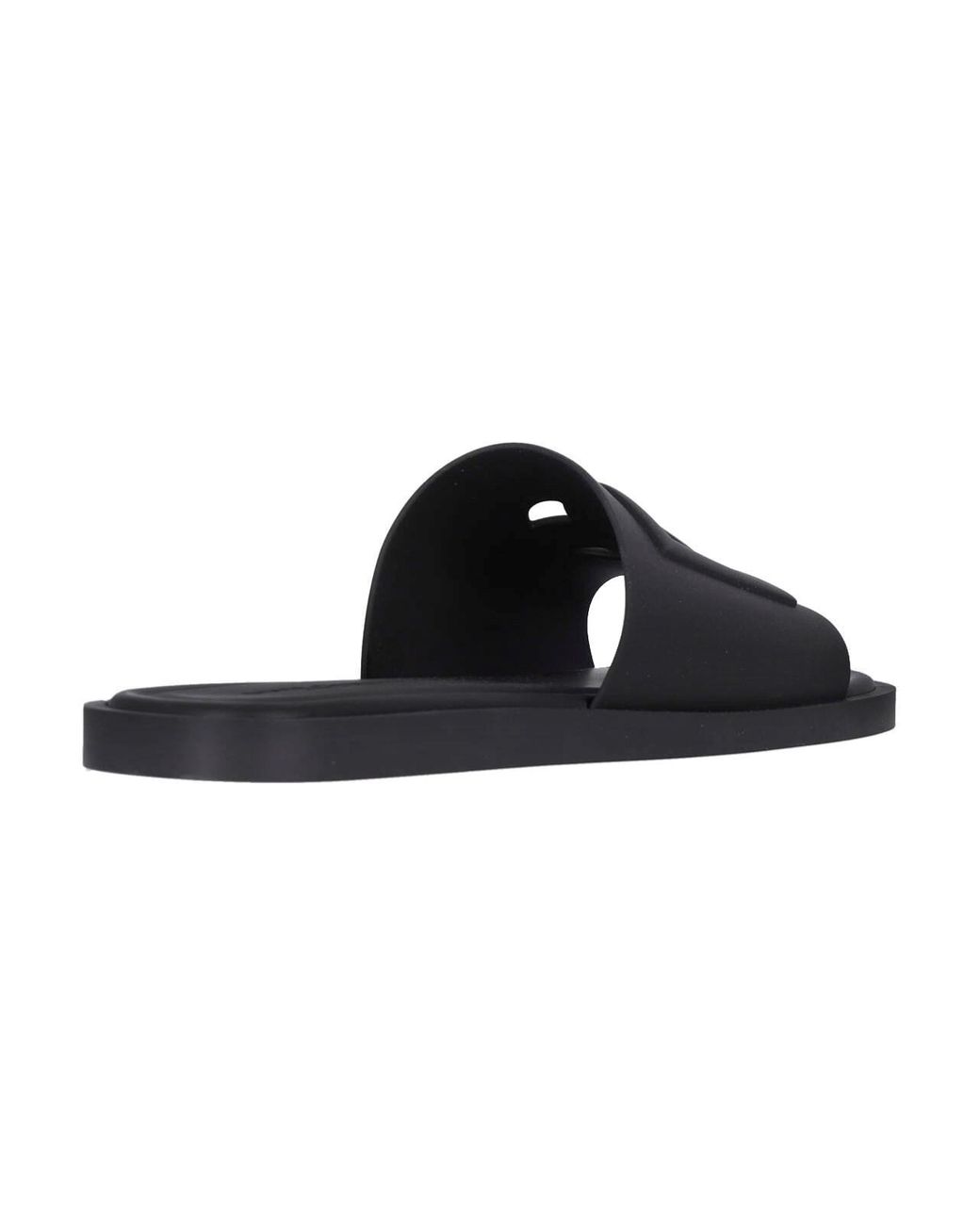 Dolce & Gabbana Black Slide Sandals "Beachwear" for men