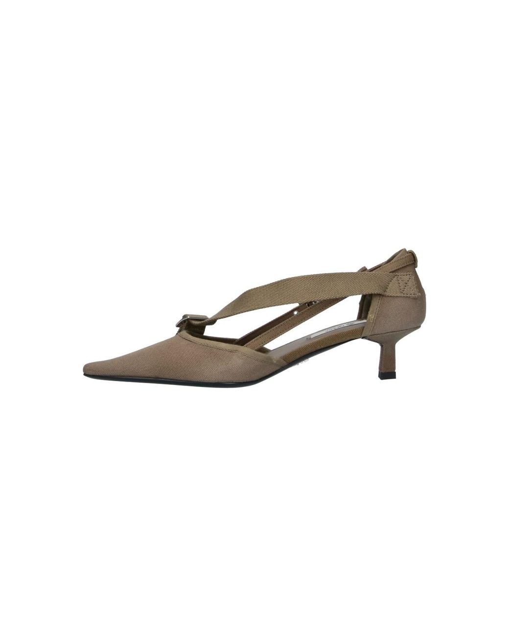 Prada Green Canvas Pumps