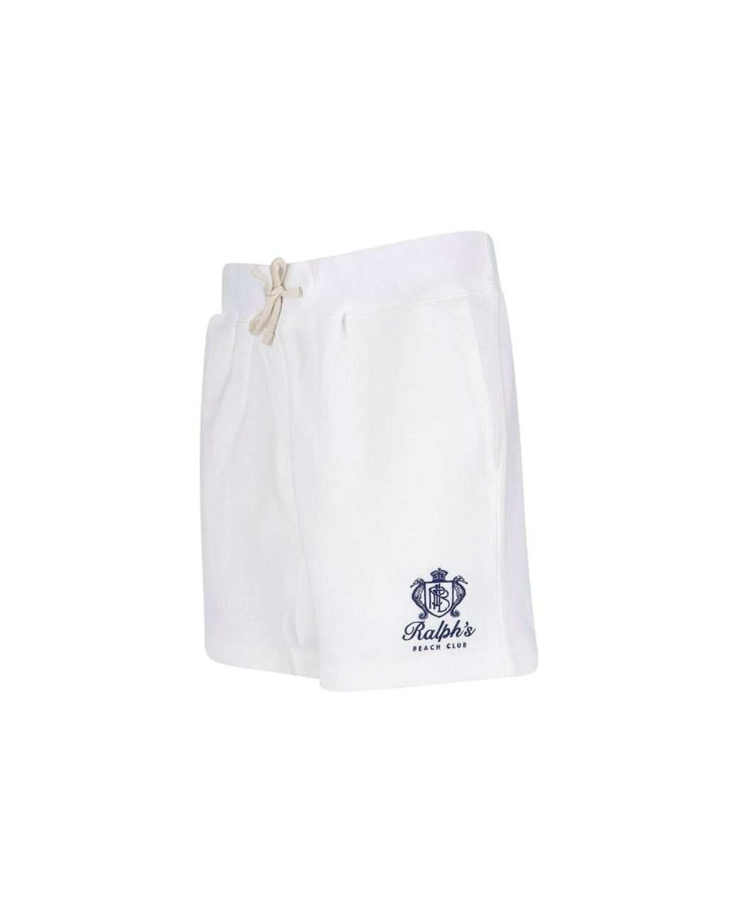 Polo Ralph Lauren White Minimalist Drawstring Logo Shorts for men