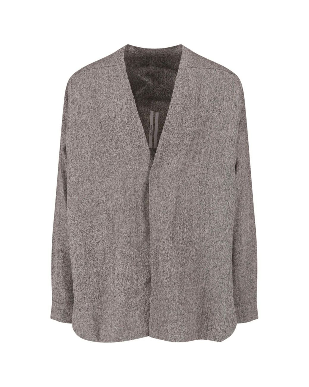 Rick Owens Gray Wool Shirt for men