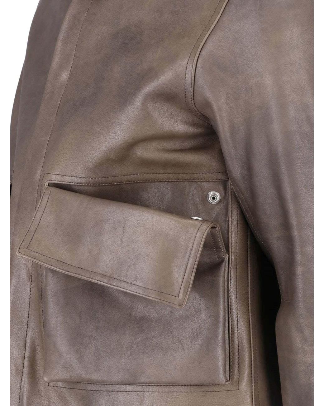 Rick Owens Brown Jacket "Tower Alice" for men