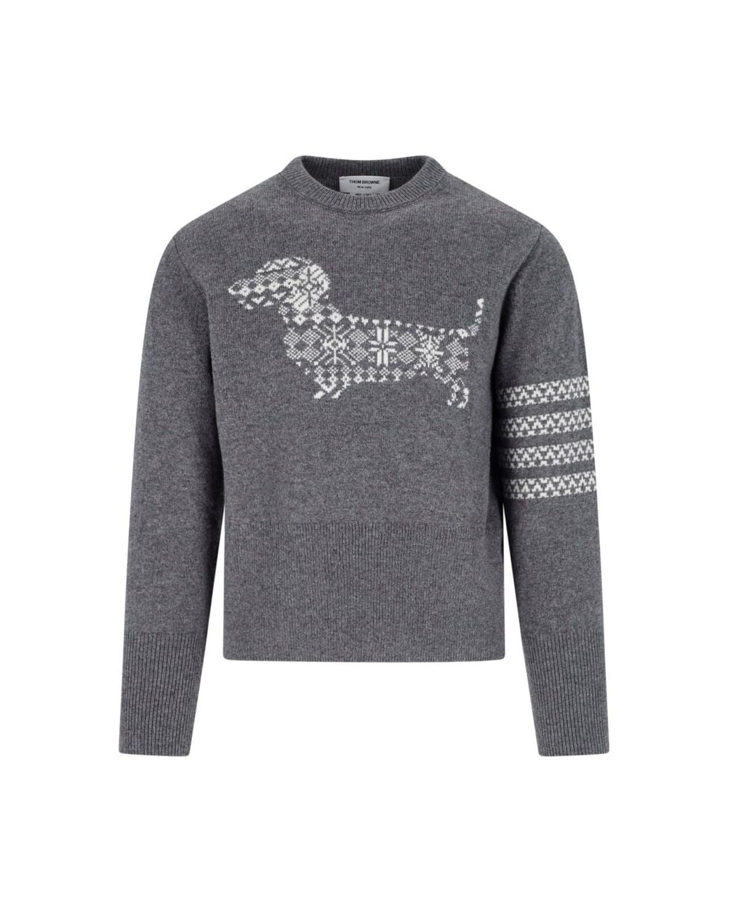Thom Browne Gray Hector Wool Sweater for men