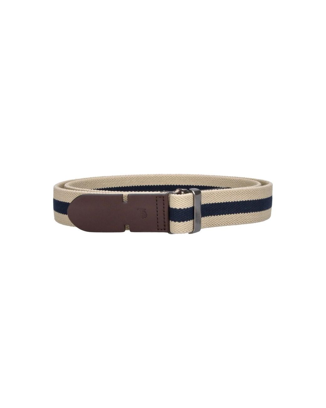 Tod's Gray Stretch Cotton Belt With Calf Leather Trim for men
