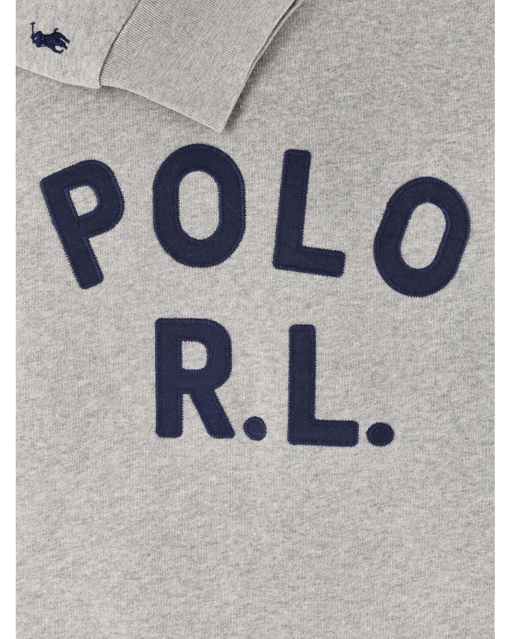 Polo Ralph Lauren Gray Crewneck Cotton Blend Sweatshirt for men