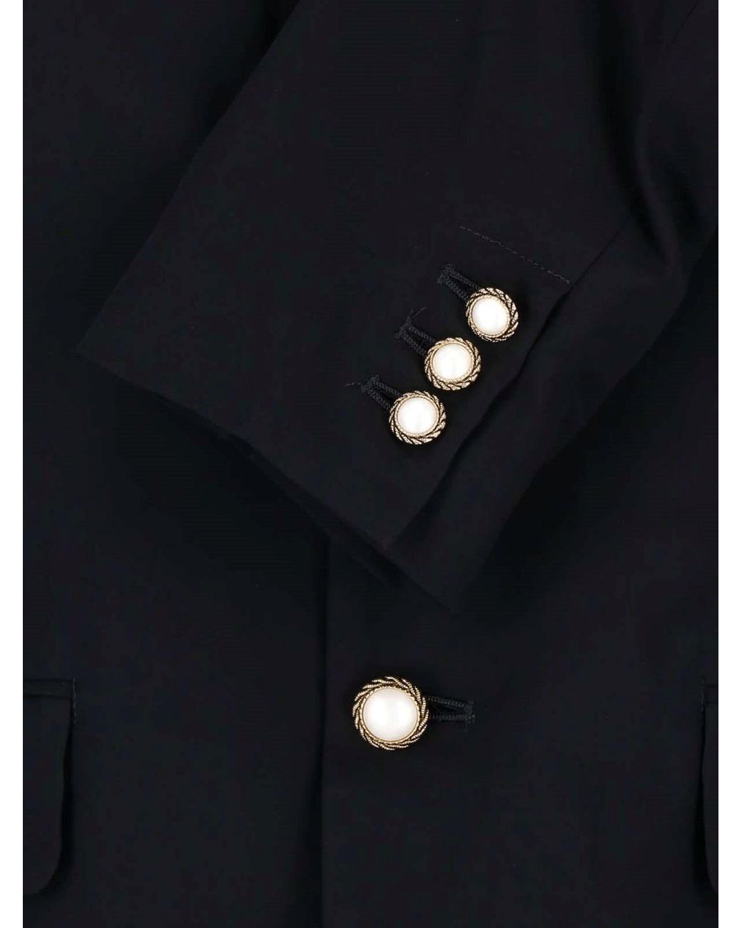 Comme des Garçons Blue Single-Breasted Blazer