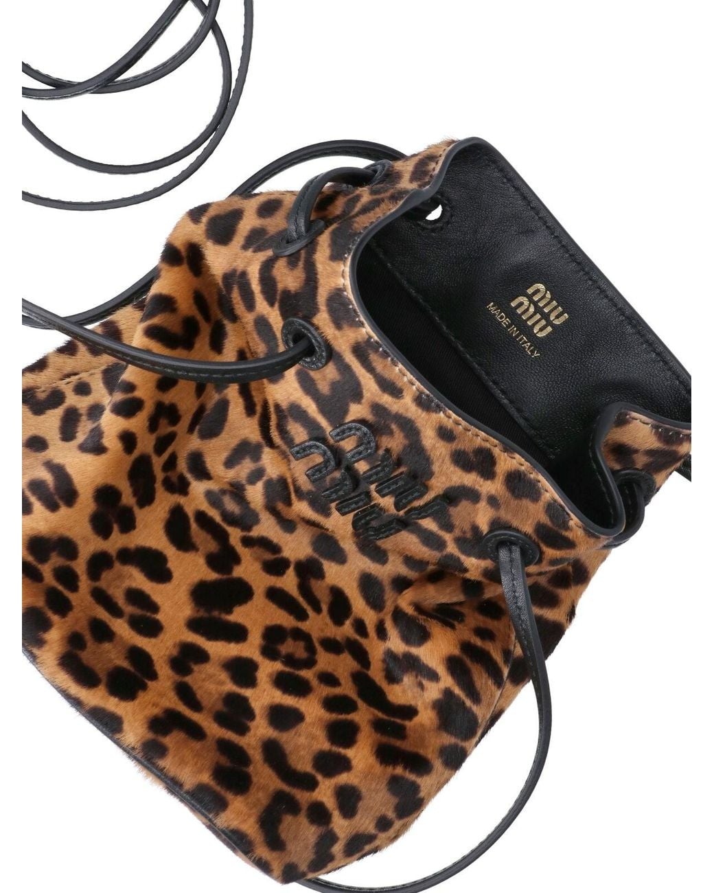 Miu Miu Brown Pouch Logo