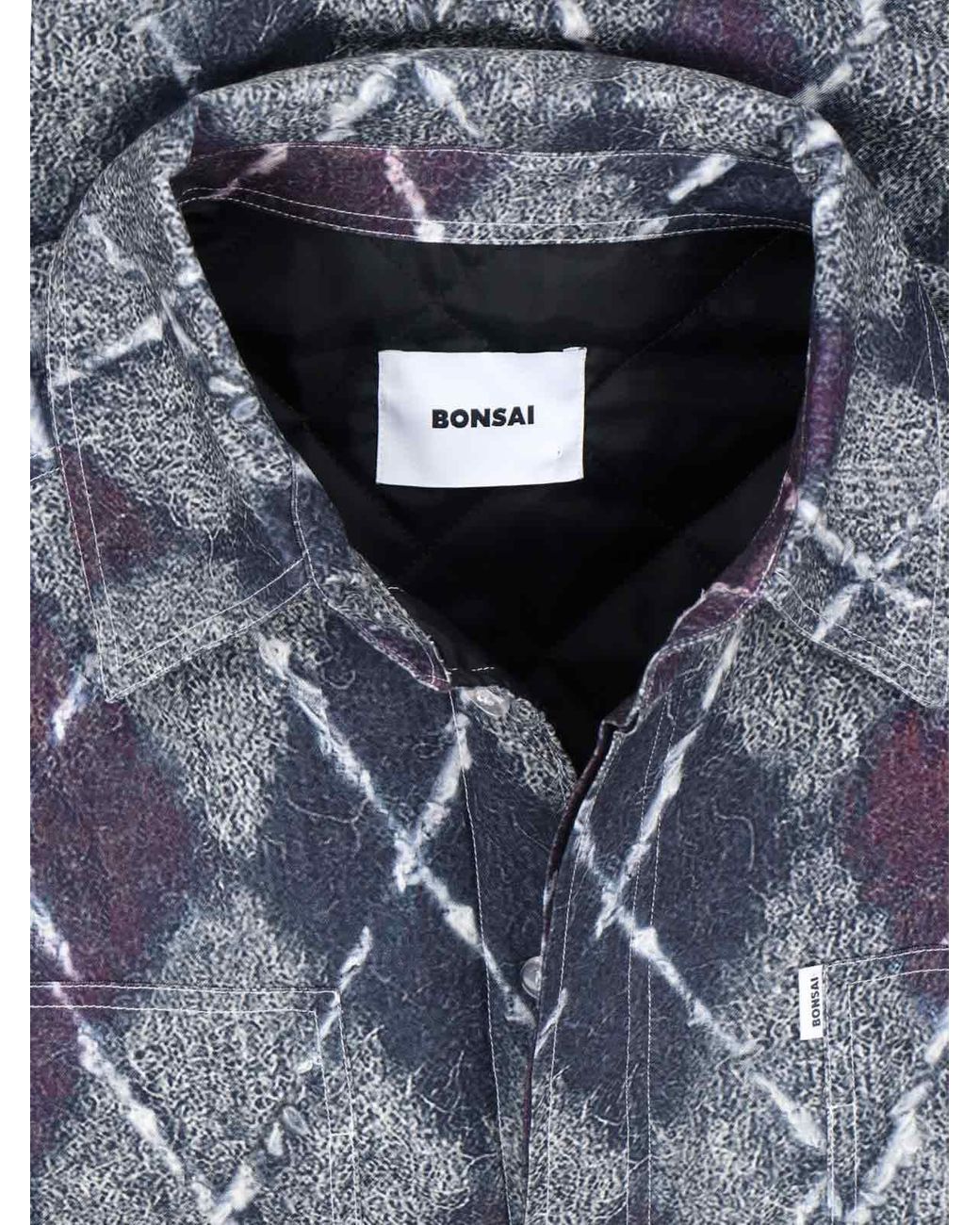 Bonsai Blue Diamond Shirt Jacket for men