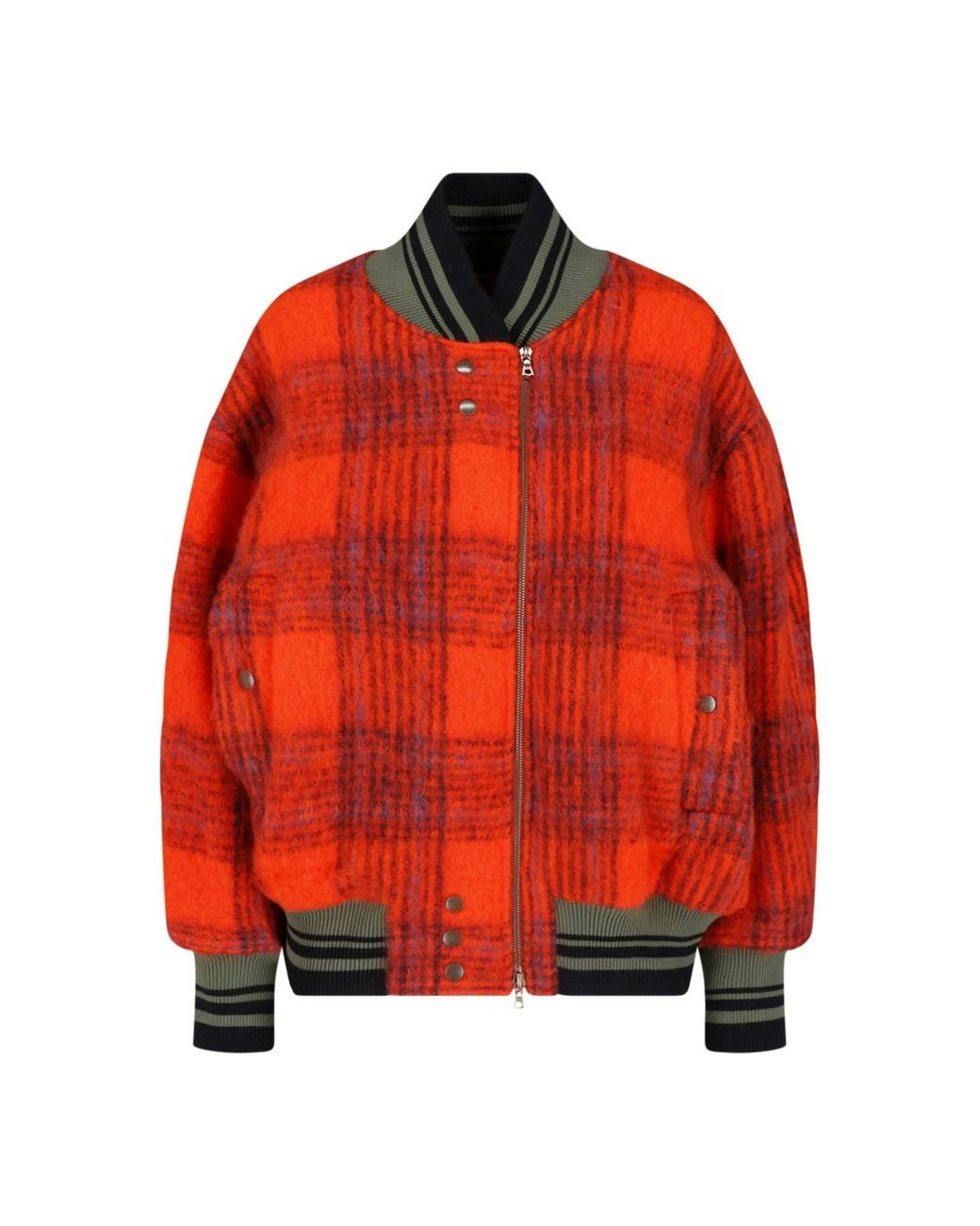 Dries Van Noten Red Mohair Bomber Jacket