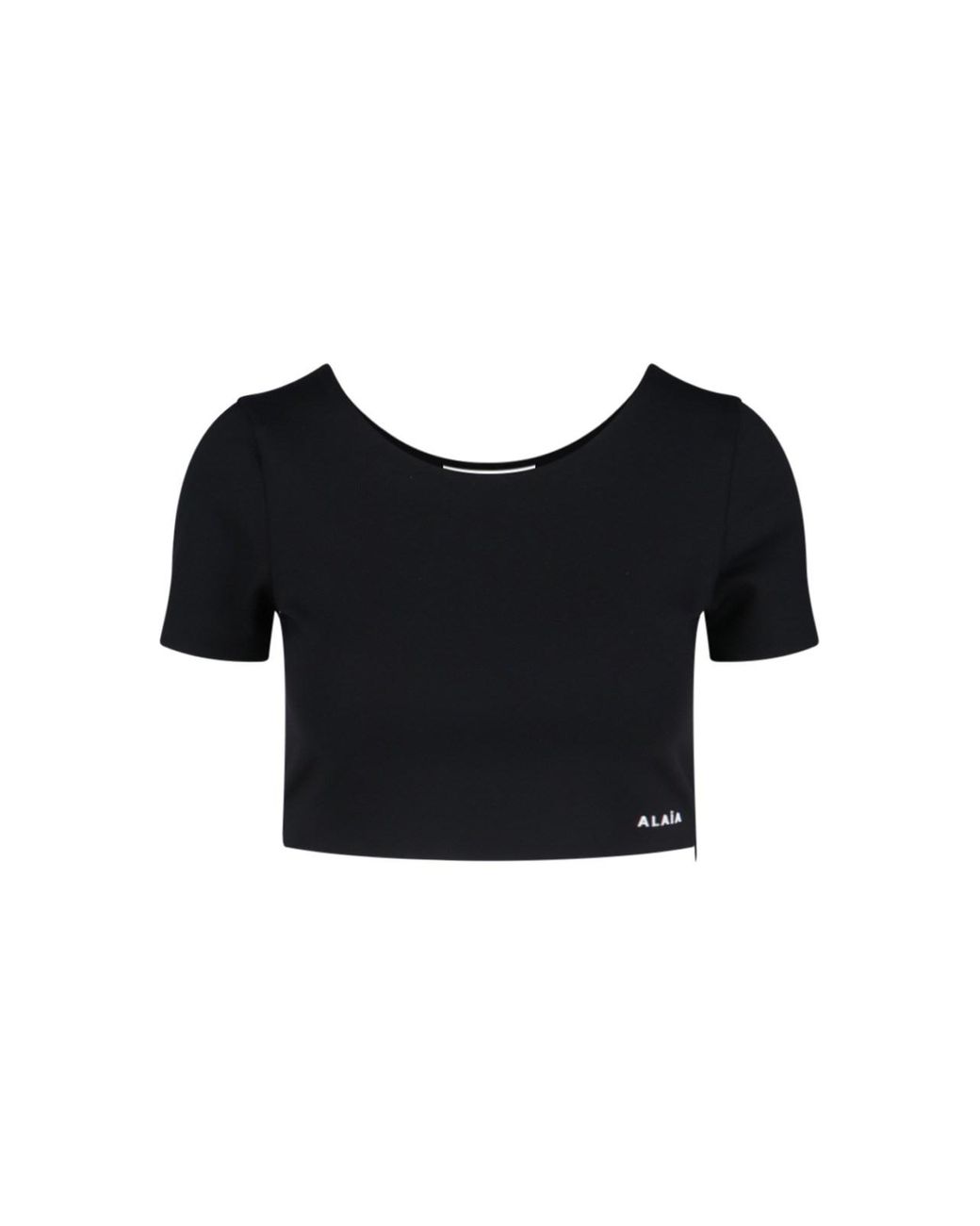 Tシャツ・カットソー Alaia  Crop top Jersey crop top in black - Alaia | Mytheresa