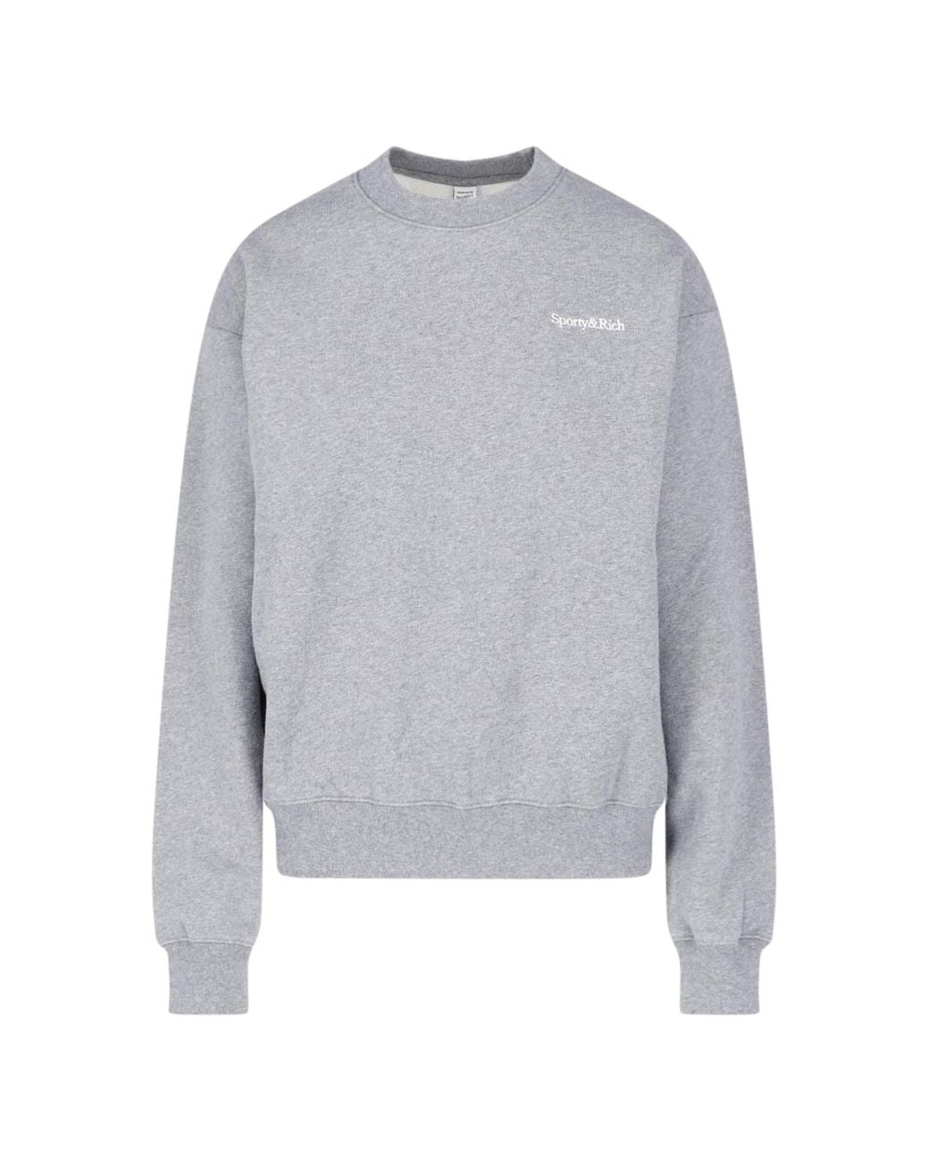 Sporty & Rich Gray Sporty Knit Sweatshirt Sweater