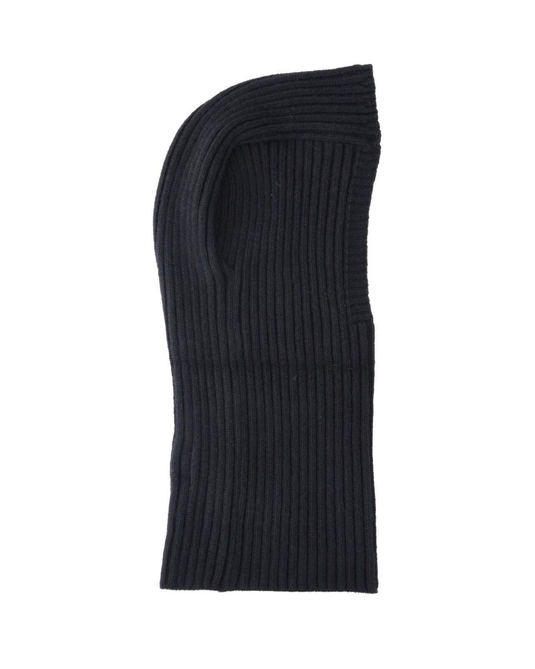 Needles Black Shetland Wool Balaclava for men